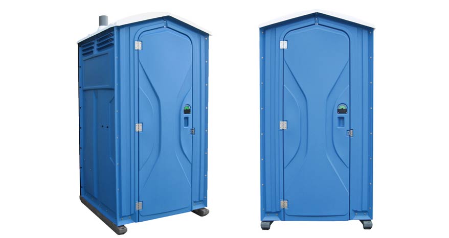 Long-term porta potty units on site in Oakland, California